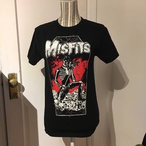 Misfits Black And Red Band Tee